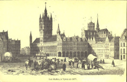 Ieper / Ypres, Les Halles En 1877 / De Hallen In 1877 - Ieper