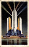 Chicago Worlds Fair - Three Fluted Towers - Chicago