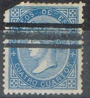 Sello 4 Cuartos Azul, Isabel II 1867, Anulado Barrado   Edifil Num 88S º - Gebruikt