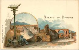 Saluti Da Pompei - Litho - Pompei