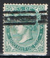 Sello 200 Milesimas Verde, Isabel II 1868, Anulado Barrado   Edifil Num 100S º - Gebraucht
