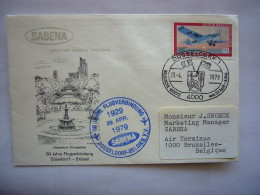 Avion / Airplane / SABENA / First Flight Düsseldorf - Brussel / Apr 29,79 / Stamp Junkers F13 - Cartas & Documentos