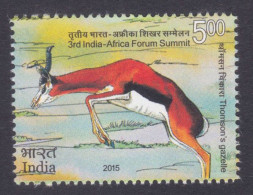 Inde India 2015 MNH Thomson's Gazelle, Antelope, Wildlife, Wild Life, Animal, Animals, Africa Summit - Neufs