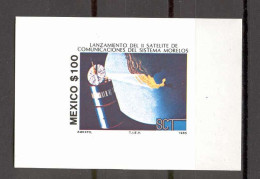 Mexico 1985 Space - Satelite - Telecommunications IMPERFORATE MS MNH - Telekom