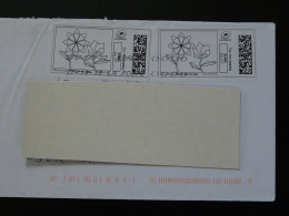Fleurs Stylisées Timbre En Ligne Montimbrenligne Sur Lettre (e-stamp On Cover) Ref TPP 5491 - Printable Stamps (Montimbrenligne)