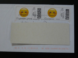 Smiley Timbre En Ligne Montimbrenligne Sur Lettre (e-stamp On Cover) Ref TPP 5492 - Printable Stamps (Montimbrenligne)
