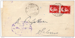 1945 LETTERA CON ANNULLO LAURINO SALERNO - Poststempel