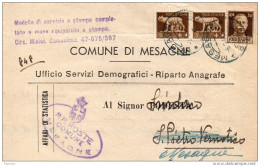 1945 LETTERA CON ANNULLO MESAGNE BRINDISI - Poststempel