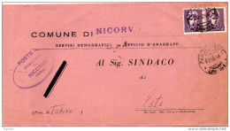 1945 LETTERA CON ANNULLO NICORVO PAVIA - Poststempel