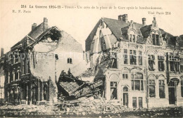 43488518 Ypern Ypres Un Coin De La Place De La Gare Apres Le Bombardement Ypern  - Ieper