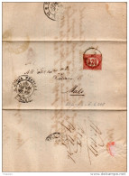 1876 LETTERA CON ANNULLO SCHIO VICENZA - Dienstmarken