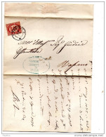 1875  LETTERA CON ANNULLO BASSANO VICENZA - Officials