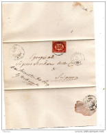 1875 LETTERA CON ANNULLO SCIACCA AGRIGENTO - Dienstmarken