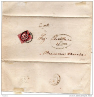 1876 LETTERA CON ANNULLO COMO  LETTERA DI COMMIATO - Dienstzegels