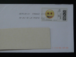 Smiley Timbre En Ligne Montimbrenligne Sur Lettre (e-stamp On Cover) Ref TPP 5504 - Printable Stamps (Montimbrenligne)