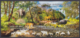 Inde India 2015 MNH MS Zoological Survey Of India, Lion Deer Gaur Birds Parrot Tiger, Elephant, Peacock, Hornbill, Sheet - Neufs