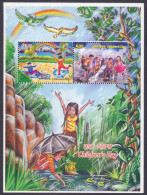 Inde India 2015 MNH MS Children's Day, Parrot, Birds, Frog, Flowers, Child, Drawing, Art, Rain, Rainbow, Marsh, Sheet - Neufs