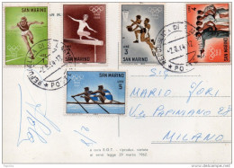 1964 CARTOLINA SAN MARINO - Storia Postale