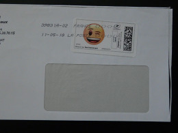 Smiley Timbre En Ligne Montimbrenligne Sur Lettre (e-stamp On Cover) Ref TPP 5512 - Printable Stamps (Montimbrenligne)