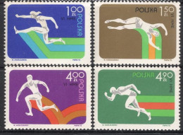 Poland, 1975 (#2360-63a), Sport Indoor Athletics Katowice Hurdles Pole Vault Triple Jump Sprint Hürdenlauf Stabhochsprun - Sommer 1976: Montreal