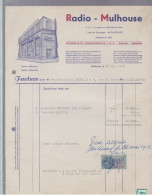 1 Facture   Ets :   Magasin De Radio  Mulhouse   1953 - 1950 - ...