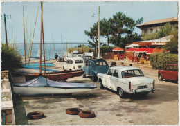 CPM :Automobile  Le Pyla Sur Mer (33) Gros Plan Peugeot 404  Citroën 2cv Renault 4L Mini  Austin Hôtel Malouine - Voitures De Tourisme