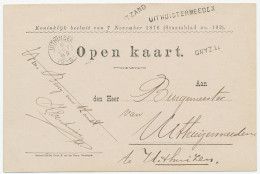 Naamstempel T Zand - Uithuistermeeden 1889 - Cartas & Documentos