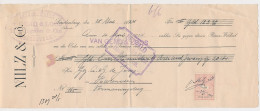Plakzegel TIEN CENT Den 19.. Wisselbrief Lindenberg / Heerenveen 1924 - Revenue Stamps