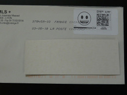 Smiley Timbre En Ligne Montimbrenligne Sur Lettre (e-stamp On Cover) Ref TPP 5545 - Printable Stamps (Montimbrenligne)