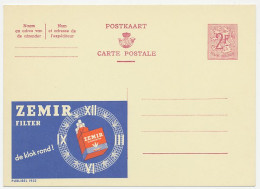 Publibel - Postal Stationery Belgium 1959 Cigarette - Zemir - Clock - Tabak