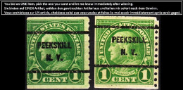 USA Precancels New York 1923 Sc597 1c Franklin, Coil. PEEKSKILL / N.Y. Perf On 1 Side - Prematasellado