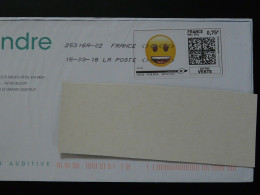Smiley Timbre En Ligne Montimbrenligne Sur Lettre (e-stamp On Cover) Ref TPP 5552 - Printable Stamps (Montimbrenligne)