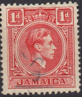 JAMAICA/1938-51/USED/SC#117/ KING GEORGE VI/ KGVI/ 1p CARMINE - Jamaica (...-1961)