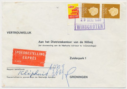 Expresse Treinbrief Winschoten - Groningen 1968 - Zonder Classificatie