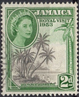 JAMAICA/1953/USED/SC#154/ QUEEN ELIZABETH II / QEII/ ROYAL VISIT - Jamaïque (...-1961)