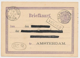 Trein Haltestempel Velsen - Amsterdam 1875 - Cartas & Documentos