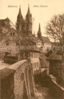 43372399 Meissen Elbe Sachsen Rote Stufen Gasse Stadtmauer Blick Zum Dom Meissen - Meissen