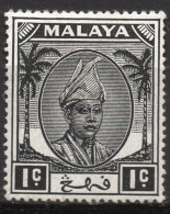 MALAYA-PAHANG/1950/MH/SC#50/ SULTAN ABU BAKAR / 1c BLACK - Pahang