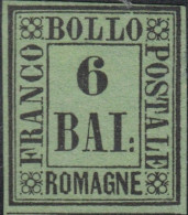 ROMAGNE 1859 6 Bai Verde Giallo Nuovo Senza Gomma Sass. 7 - Romagna