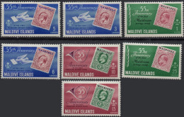 MALDIVE ISLANDS/1961/MH/SC#78-82, 84, 86/55TH. ANNIV. OF 1ST POSTAGE STAMP OF THE MALDIVE ISLAND/ PARTIAL SET - Maldive (...-1965)