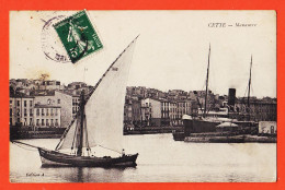 38532 / ⭐ CETTE 34-Hérault Sète MANOEUVRE Sortie Barque Pêche  1912 à Abel VILAREM Port-Vendres Edition A - Sete (Cette)