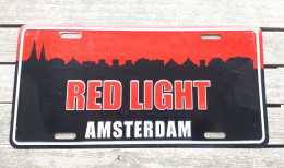 Targa Metallica Auto Vintage Red Light District Amsterdam - Nummerplaten