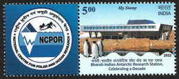 INDIA 2022 Bharati: Indian Antarctic Research Station Day,Penguin,Bird,Ocean,Mountain,Flag, Science MNH (**) Inde Indien - Unused Stamps