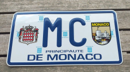 Targa Metallica Auto Vintage Principato Di Monaco - Nummerplaten