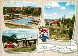 43370790 Rosbach Sieg Schwimmbad Campingplatz Uferpartie Am Fluss Wappen Rosbach - Windeck