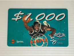 USA UNITED STATES America Prepaid Telecard Phonecard, 1994 Shaquille O’Neal $1000 Sample Card, Set Of 1 Used Card - Autres & Non Classés