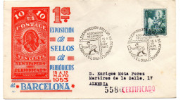 Carta Con Matasellos Conmemorativo Asociacion De Periodicos De 1953 - Brieven En Documenten