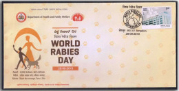 India 2018 World Rabies Day, Dog,Louis Pasteur,Vaccine,Health,Medical,WHO,Disease Control,Awareness,Sp Cover(**) Inden - Storia Postale