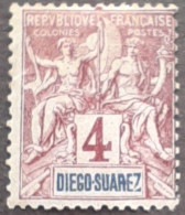 Diego Suarez 1893 Yvert 40 * MH - Unused Stamps