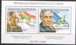 Congo Ex Zaire 2002, Nobel Prize, Concorde, 2val In Block - Nobel Prize Laureates